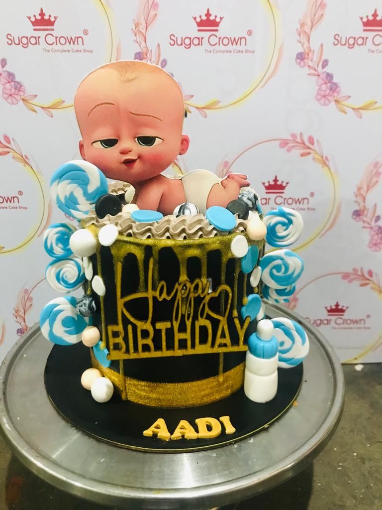 Twin Baby Shower Cake - Decorated Cake by CakeyCake - CakesDecor
