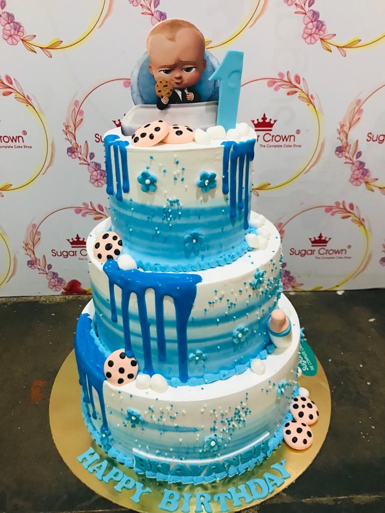 Custom Gender Reveal or Baby Shower Cake — Cheers Bakehouse